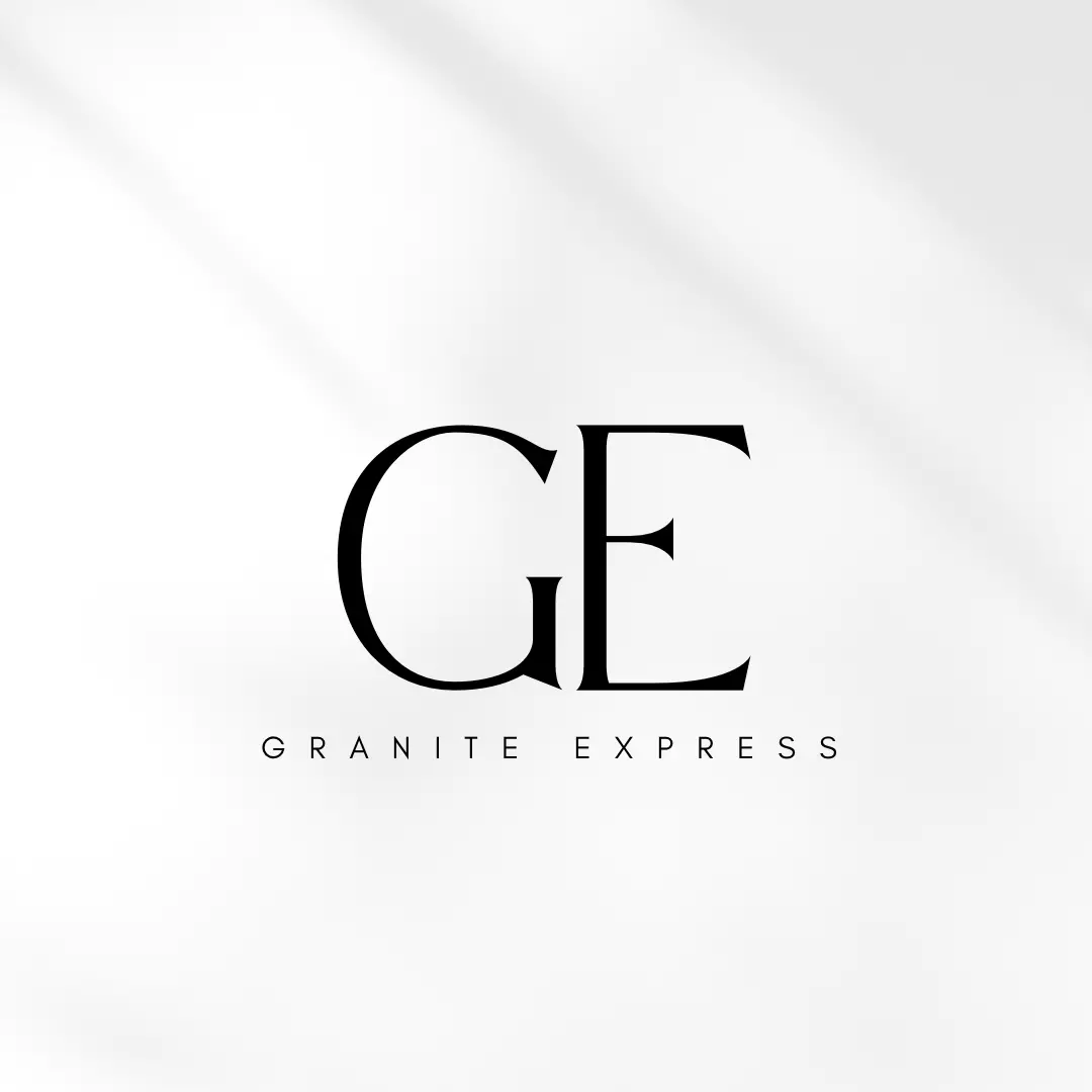 A black and white logo for a home improvement company called 'granite express'.
